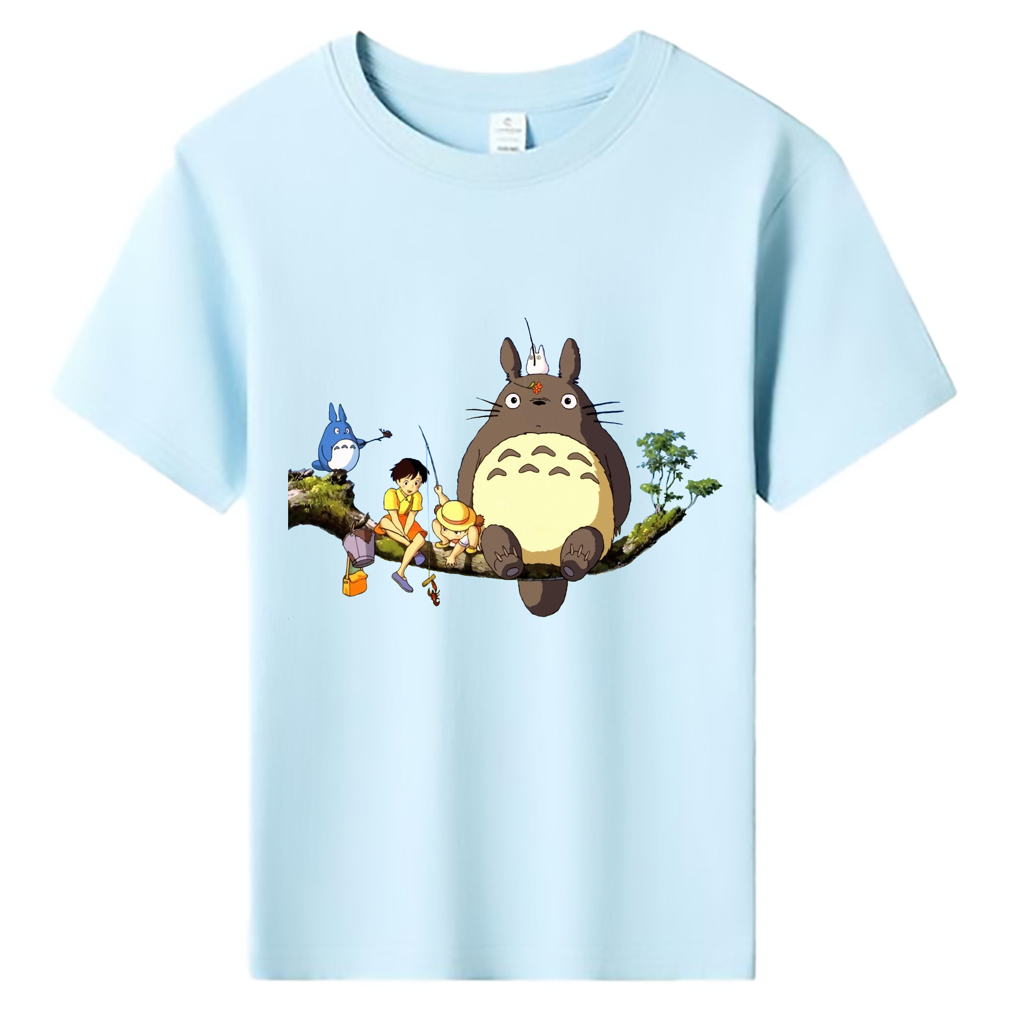 （画像用） となりのトトロ 草壁メイ 草壁サツキ My Neighbor Totoro Satsuki Kusakabe Mei Kusakabe 綿100％キッズTシャツ（フロントプリント）